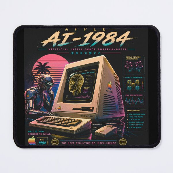 Item preview, Retro AI Supercomputer Robot | 1984 Cyberpunk Vaporwave Computer designed and sold by TEEJAMBOREE.