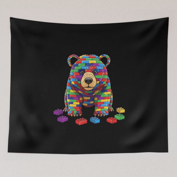 Item preview, Building Blocks Bear Animal Lover Toy Builder designed and sold by PopStars1993.