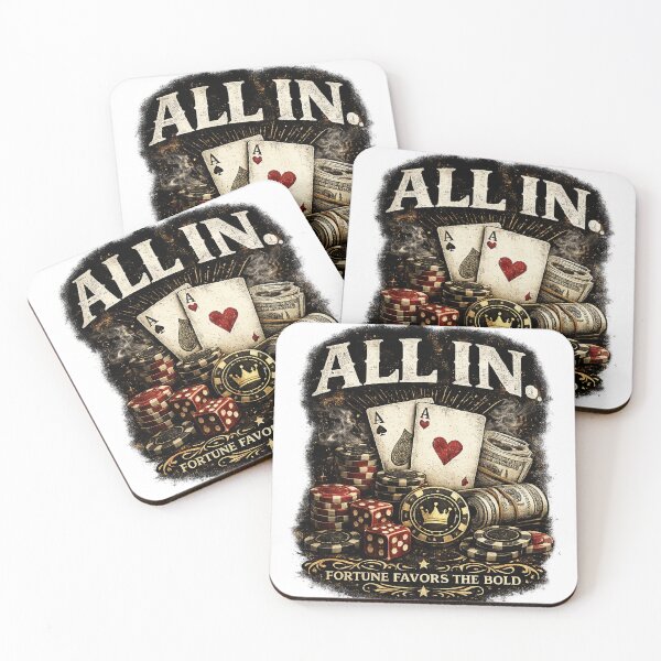 Item preview, ALL IN – Fortune Favors The Bold | Luxury Poker Casino Vintage Streetwear T-Shirt designed and sold by littlestore.