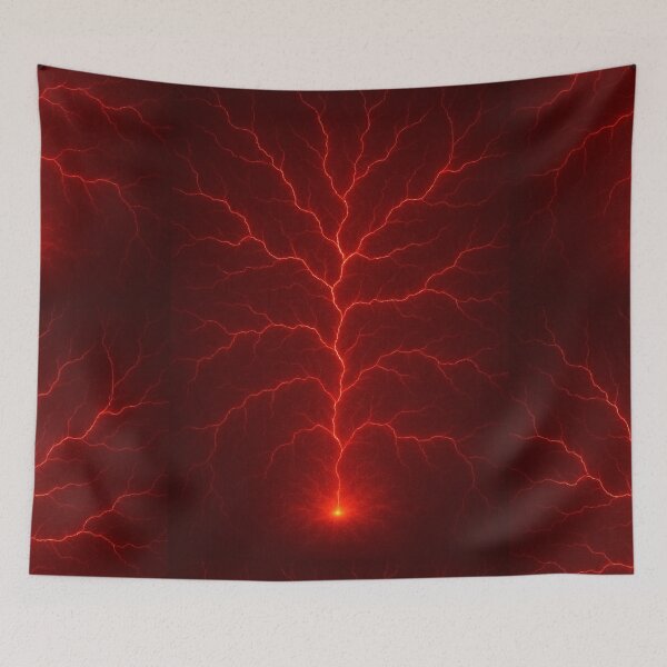 Item preview, Crimson Lightning Veins in Darkness designed and sold by BB Design Garage.