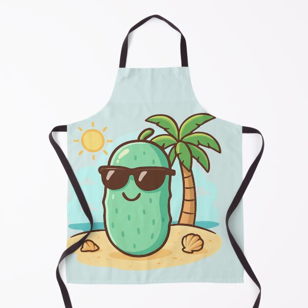 Artikelvorschau, Coole Kawaii-Gurke im Strandurlaub – Lustige, entspannte Sommerstimmung entworfen und verkauft von Basma Designs | Funny Shirts, Stickers & Mugs.