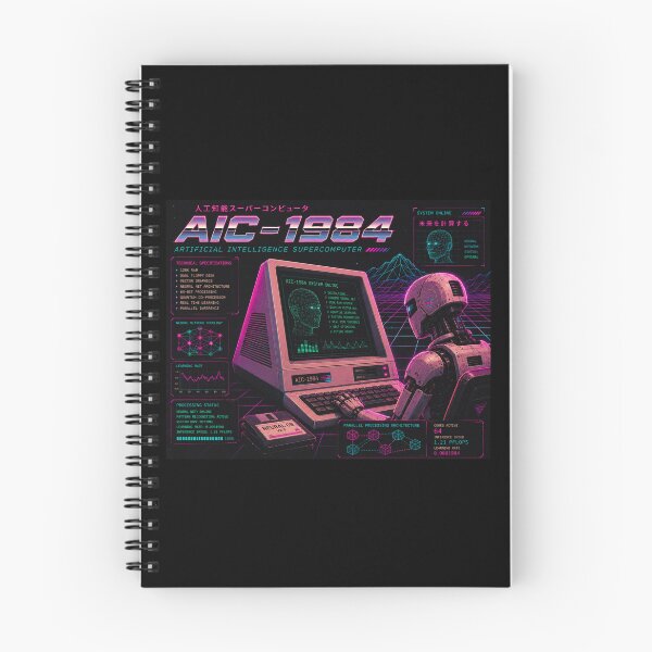 Item preview, Retro AI Supercomputer Robot | 1984 Cyberpunk Vaporwave Computer designed and sold by TEEJAMBOREE.