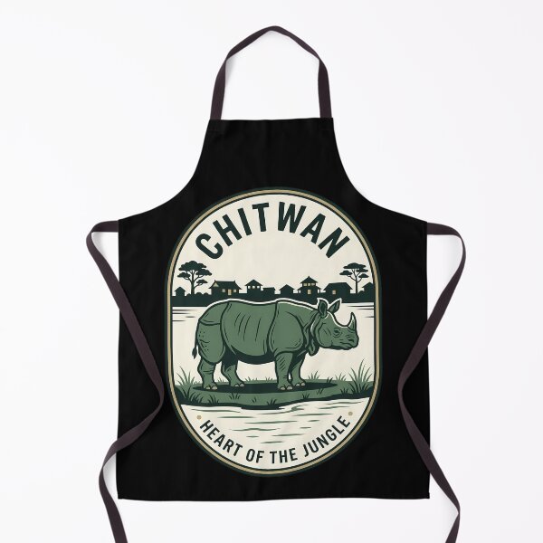 Item preview, Chitwan Nepal Rhino Vintage Travel Emblem designed and sold by k3rstman1.