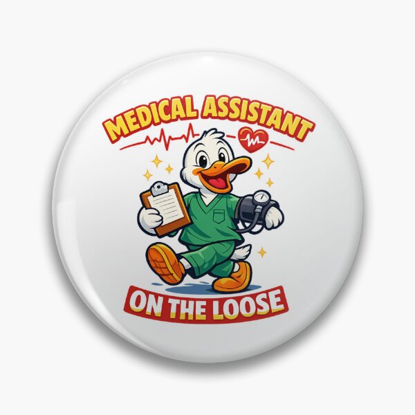 Item preview, Medical Assistant On The Loose Funny Duck Cartoon Healthcare MA Nurse Clinic Humor Cute Medical Worker designed and sold by ZBIFBOUETLA.
