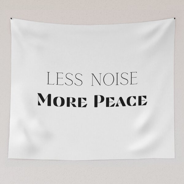 Item preview, Less Noise More Peace Funny Introvert Typography Shirt | Minimal Quote Design designed and sold by FarazDesign110.