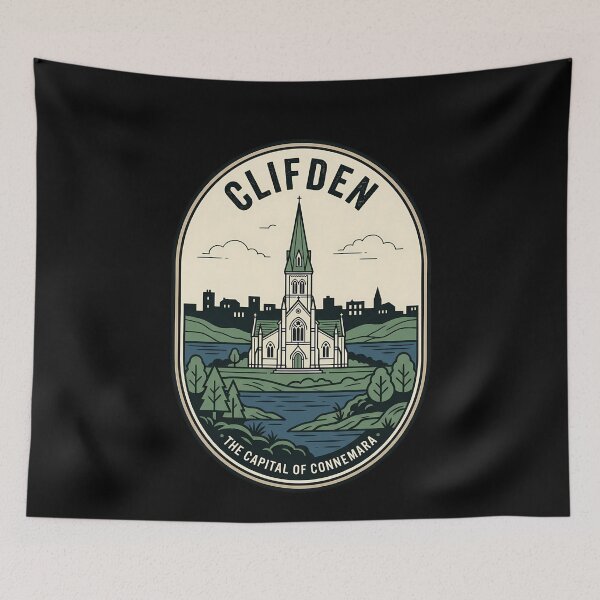 Item preview, Clifden Ireland Vintage Travel Emblem Connemara Spire designed and sold by k3rstman1.
