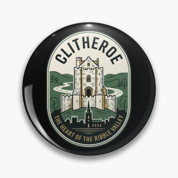 Item preview, Clitheroe Castle Ribble Valley Vintage Travel Emblem designed and sold by k3rstman1.