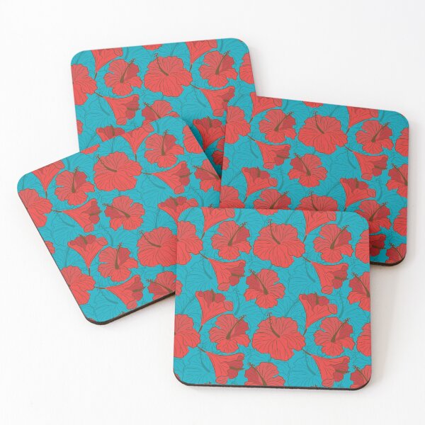 Item preview, Red Tropical Flowers designed and sold by The Mad Tea Party.