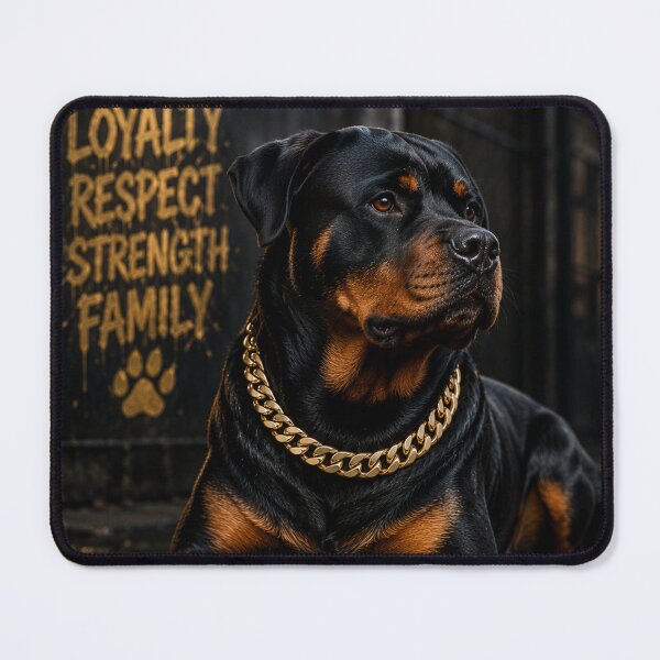 Item preview, Royal Rottweiler Gold Chain Portrait Design designed and sold by BagFactoryUK.