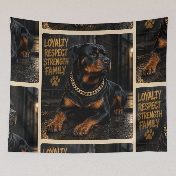 Item preview, Royal Rottweiler Gold Chain Portrait Design designed and sold by BagFactoryUK.