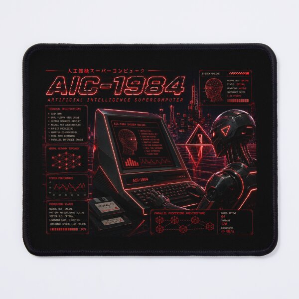 Item preview, Retro AI Supercomputer Robot | 1984 Cyberpunk Vaporwave Computer designed and sold by TEEJAMBOREE.