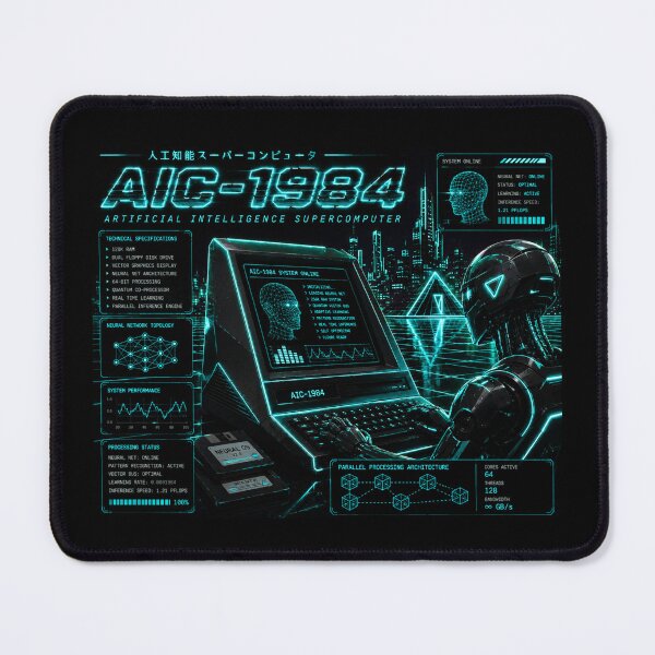 Item preview, Retro AI Supercomputer Robot | 1984 Cyberpunk Vaporwave Computer designed and sold by TEEJAMBOREE.