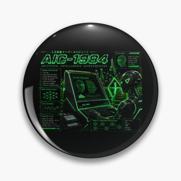 Item preview, Retro AI Supercomputer Robot | 1984 Cyberpunk Vaporwave Computer designed and sold by TEEJAMBOREE.