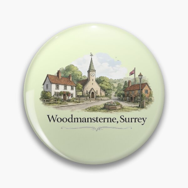 Item preview, Woodmansterne, Surrey Village Illustration – English Countryside Artwork designed and sold by ThatSurreyLife.
