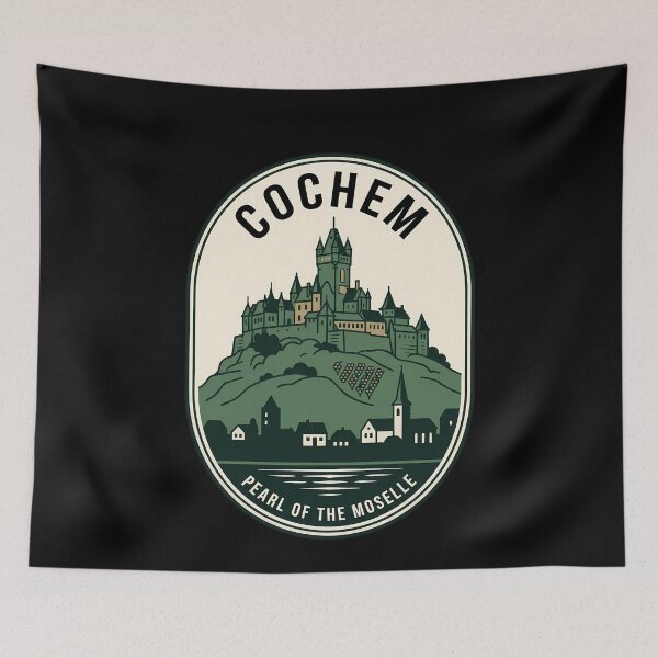 Item preview, Cochem Germany Reichsburg Castle Vintage Travel Emblem designed and sold by k3rstman1.