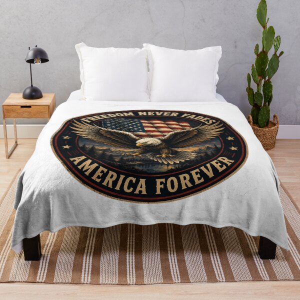Item preview, Freedom Never Fades – America Forever Bald Eagle Vintage Sticker designed and sold by Collins Design.