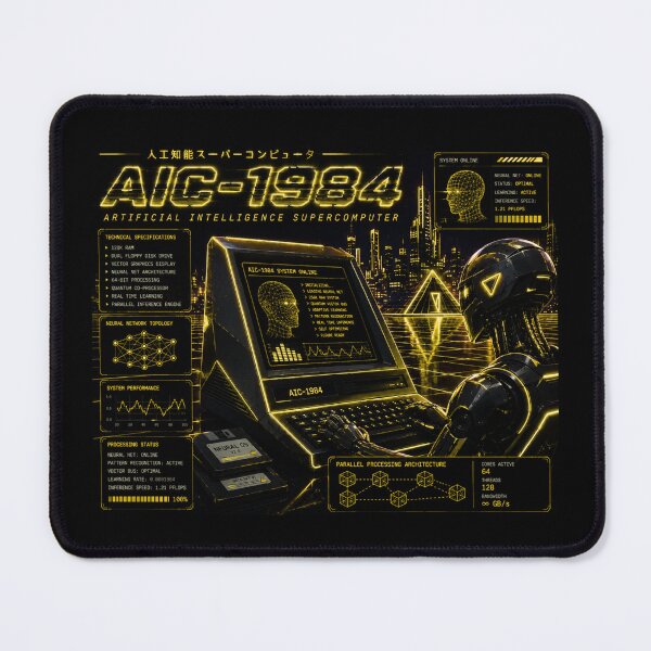 Item preview, Retro AI Supercomputer Robot | 1984 Cyberpunk Vaporwave Computer designed and sold by TEEJAMBOREE.