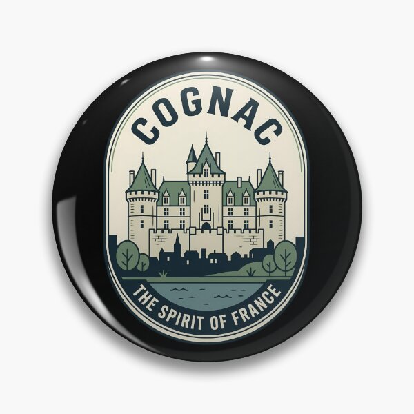 Artikelvorschau, Cognac Frankreich Schloss Vintage Reiseemblem entworfen und verkauft von k3rstman1.