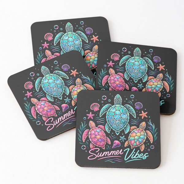 Item preview, Retro Neon Sea Turtles Summer Vibes designed and sold by legendaryskins.