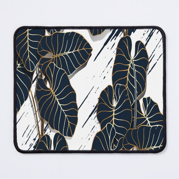 Item preview, Midnight Taro: Luxury Golden-Veined Botanical Pattern designed and sold by LiveLearnCreate.