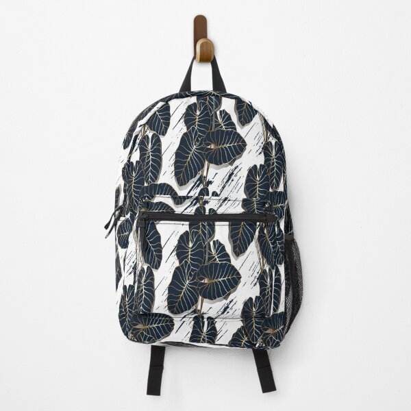 Item preview, Midnight Taro: Luxury Golden-Veined Botanical Pattern designed and sold by LiveLearnCreate.