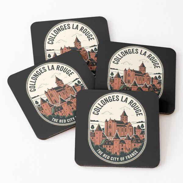 Item preview, Collonges La Rouge Red City Vintage Travel Emblem designed and sold by k3rstman1.
