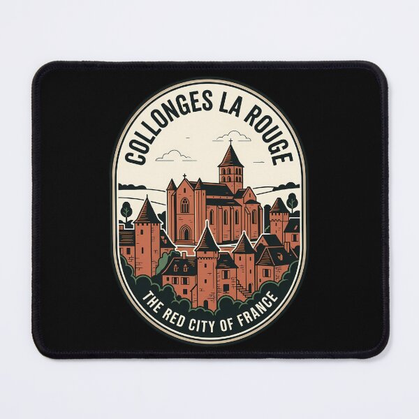 Item preview, Collonges La Rouge Red City Vintage Travel Emblem designed and sold by k3rstman1.