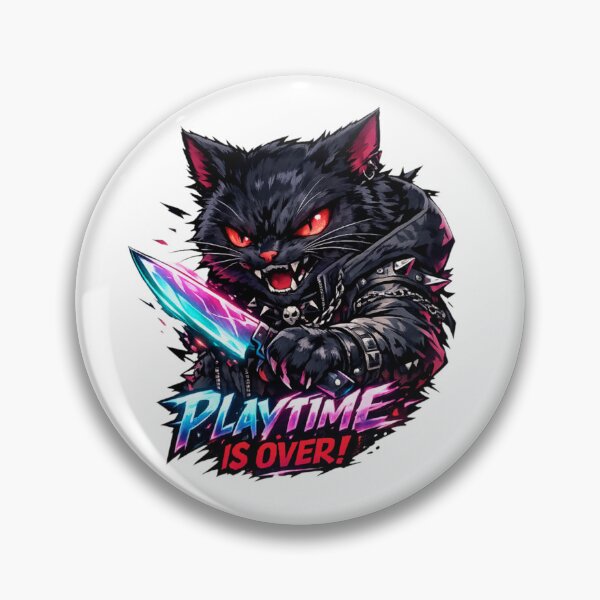 Item preview, Playtime Is Over Cyberpunk Black Cat designed and sold by IMOBILYARI.