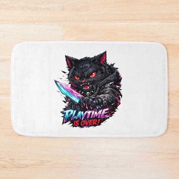 Item preview, Playtime Is Over Cyberpunk Black Cat designed and sold by IMOBILYARI.