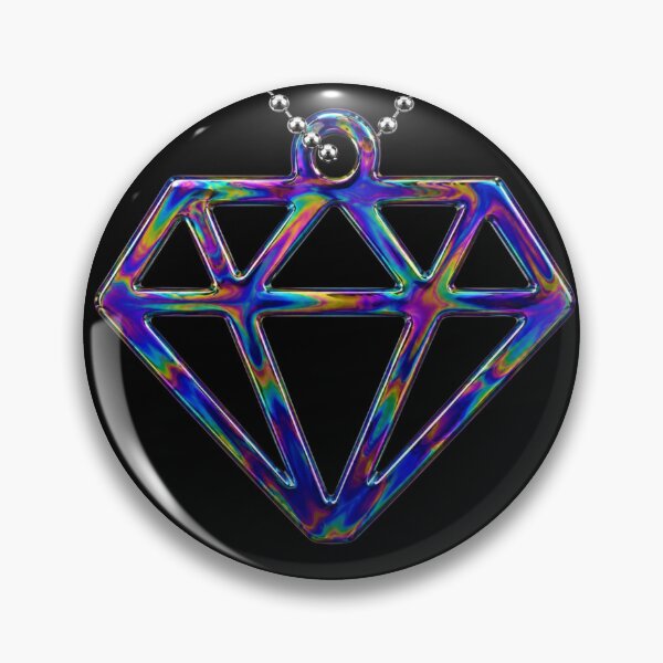 Item preview, Scene Queen Diamond oil slick necklace Y2K Emo  designed and sold by ArcanePrintsxo.
