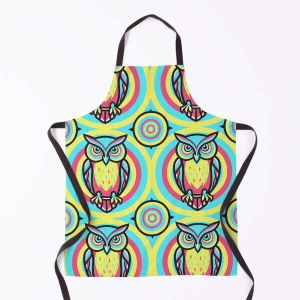 Item preview, Neon Owl Pattern designed and sold by Cathedral of Curiosity.
