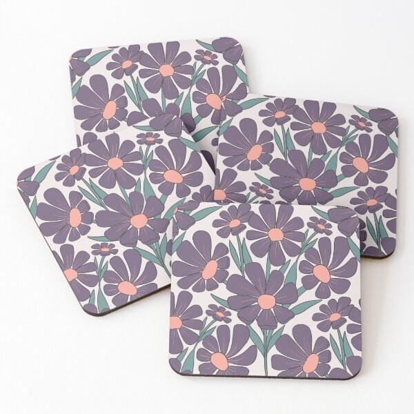Item preview, Busy Garden Florals in purple designed and sold by creativebakergb.