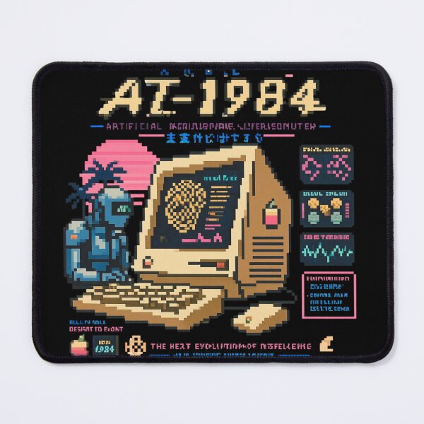 Item preview, Retro AI Supercomputer Robot | 1984 Cyberpunk Vaporwave Computer designed and sold by TEEJAMBOREE.