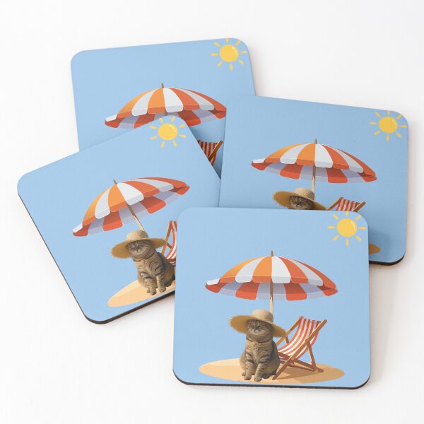 Item preview, Funny Cat Beach Vacation Summer Aesthetic designed and sold by A touch of creativity.