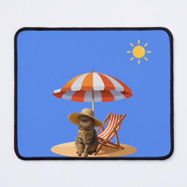Item preview, Funny Cat Beach Vacation Summer Aesthetic designed and sold by A touch of creativity.