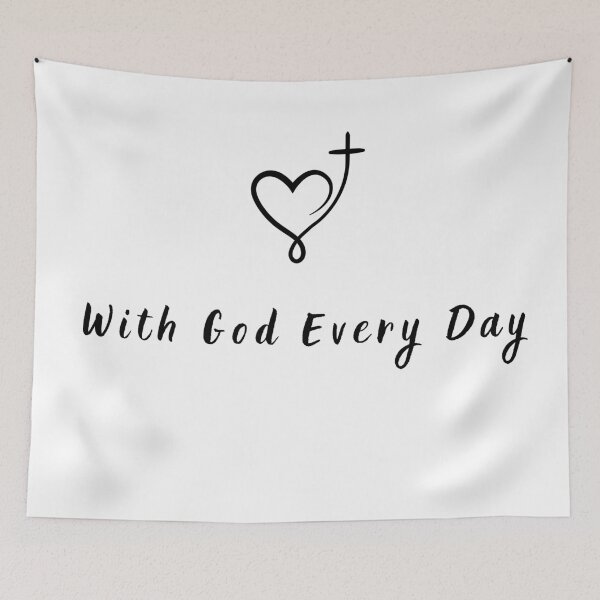 Item preview, With God Every Day - simplicity designed and sold by StrongInFaithEN.