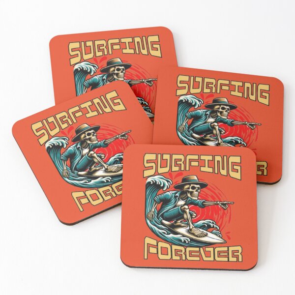 Item preview, .Skeleton on Surfboard designed and sold by WAKYSHOP.