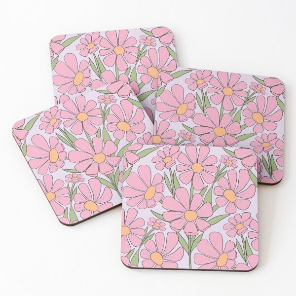 Item preview, Retro Garden Florals in pink designed and sold by creativebakergb.