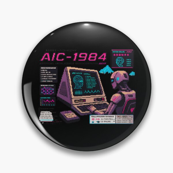 Item preview, Retro AI Supercomputer Robot | 1984 Cyberpunk Vaporwave Computer designed and sold by TEEJAMBOREE.