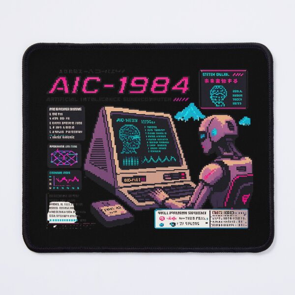 Item preview, Retro AI Supercomputer Robot | 1984 Cyberpunk Vaporwave Computer designed and sold by TEEJAMBOREE.