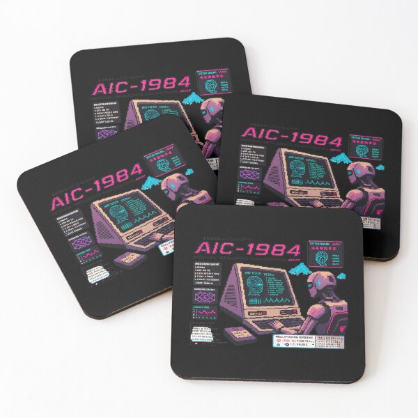 Item preview, Retro AI Supercomputer Robot | 1984 Cyberpunk Vaporwave Computer designed and sold by TEEJAMBOREE.