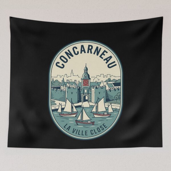 Item preview, Concarneau France La Ville Close Vintage Travel Emblem designed and sold by k3rstman1.