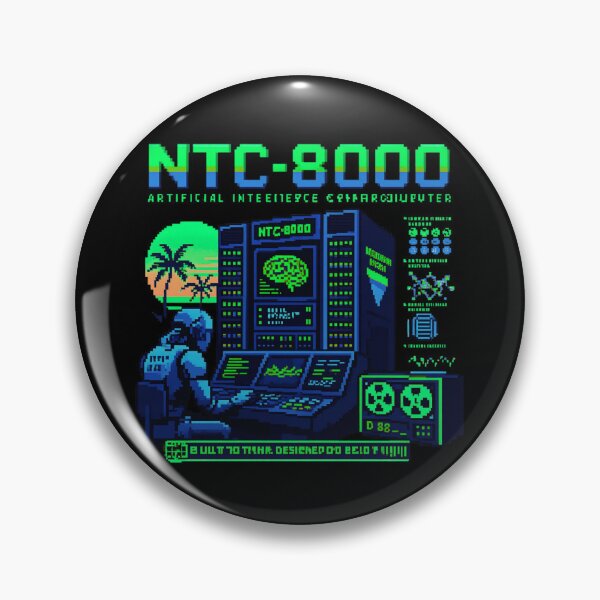 Item preview, Retro AI Supercomputer Robot | 1984 Cyberpunk Vaporwave Computer designed and sold by TEEJAMBOREE.