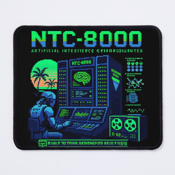 Item preview, Retro AI Supercomputer Robot | 1984 Cyberpunk Vaporwave Computer designed and sold by TEEJAMBOREE.