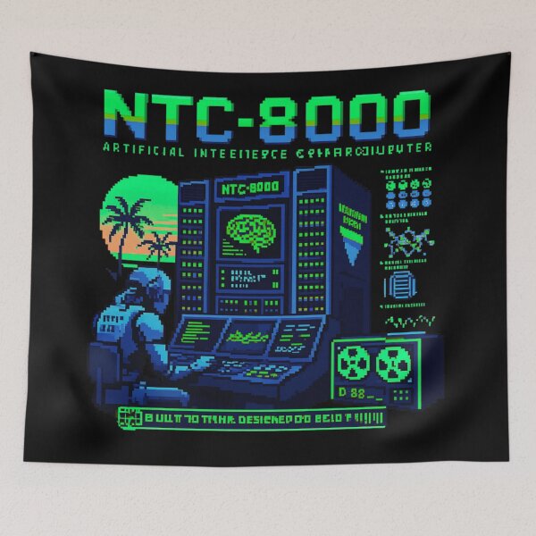 Item preview, Retro AI Supercomputer Robot | 1984 Cyberpunk Vaporwave Computer designed and sold by TEEJAMBOREE.