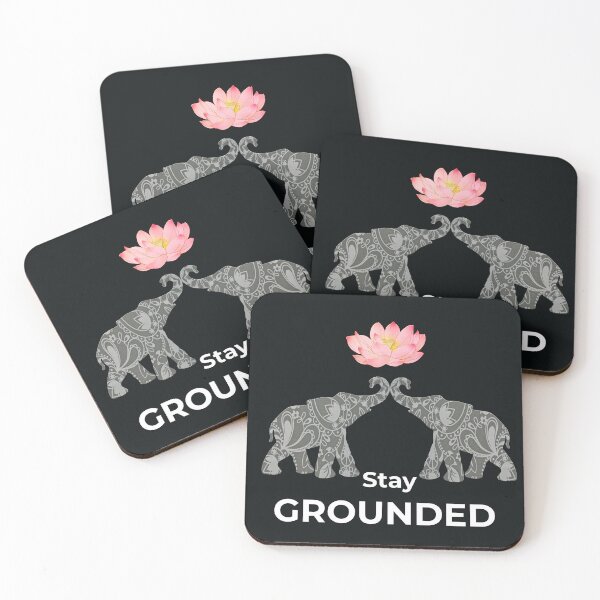 Item preview, Stay grounded mandala elephant art  designed and sold by Krishnacre8.