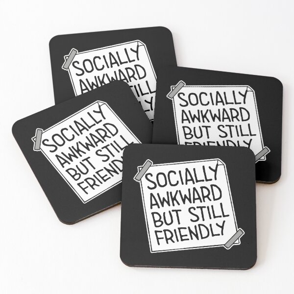 Item preview, Socially Awkward But Still Friendly Funny Relatable Quote designed and sold by shirt-o-mat.