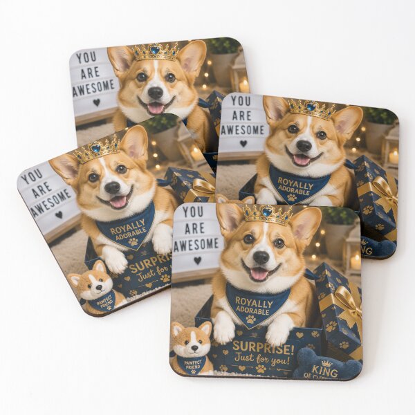 Item preview, Royal Prince Corgi Gift Portrait Design designed and sold by BagFactoryUK.