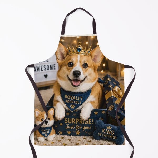 Item preview, Royal Prince Corgi Gift Portrait Design designed and sold by BagFactoryUK.