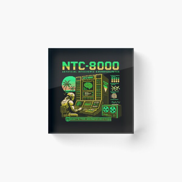 Item preview, Retro AI Supercomputer Robot | 1984 Cyberpunk Vaporwave Computer designed and sold by TEEJAMBOREE.